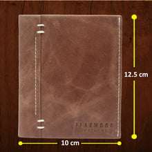 Load image into Gallery viewer, Teakwood Men Genuine Leather Textured Bi-Fold Wallet with Contrast Stitch