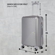Load image into Gallery viewer, Teakwood Unisex Silver Trolley Bag - Large