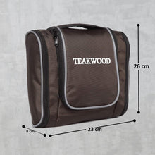 Load image into Gallery viewer, Teakwood Leathers Unisex Brown Solid Toiletry Kit