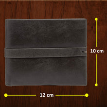 Load image into Gallery viewer, Teakwood Men Genuine Leather Chocolate Brown Bi fold wallets