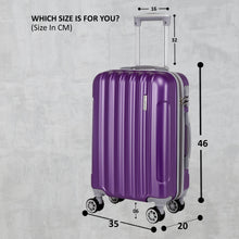 Load image into Gallery viewer, Teakwood Unisex Purple Trolley Bag - Large