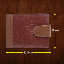 Load image into Gallery viewer, Teakwood Unisex Genuine Leather Tan Bi Fold RFID Solid Wallet