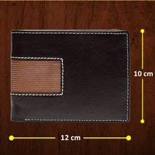 Load image into Gallery viewer, Teakwood Genuine Leather Black Colour Two Fold Wallet