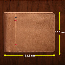 Load image into Gallery viewer, Teakwood Genuine Leathers Men Tan Solid Leather Two Fold Wallet