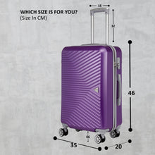 Load image into Gallery viewer, Teakwood Unisex Purple Trolley Bag - Large