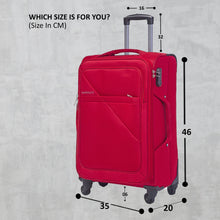 Load image into Gallery viewer, Teakwood Red Soft Sided Trolley Bag (Large)