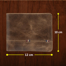 Load image into Gallery viewer, Teakwood Men Genuine Leather Crunch Brown Colour Bi Fold Wallets - Clearance sale