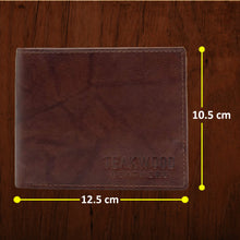 Load image into Gallery viewer, Teakwood Men Genuine Leather Brown Solid Bi fold Wallet