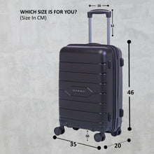 Load image into Gallery viewer, Teakwood Black Trolley Bag