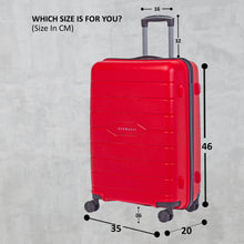 Load image into Gallery viewer, Teakwood Red Trolley Bag