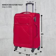 Load image into Gallery viewer, Teakwood Red Soft Sided Trolley Bag (Large)