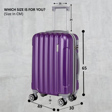 Load image into Gallery viewer, Teakwood Unisex Purple Trolley Bag - Large