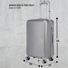 Load image into Gallery viewer, Teakwood Unisex Silver Trolley Bag - Large