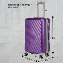 Load image into Gallery viewer, Teakwood Unisex Purple Trolley Bag - Large
