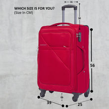 Load image into Gallery viewer, Teakwood Red Soft Sided Trolley Bag (Large)