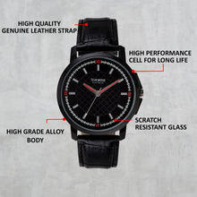 Load image into Gallery viewer, Teakwood Leather Black Men's Analog Watch