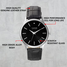Load image into Gallery viewer, Teakwood leather Silver Men Analog Watch