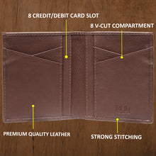 Load image into Gallery viewer, Teakwood Men Genuine Leather Bi Fold Wallet (TAN)