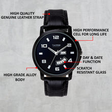 Load image into Gallery viewer, Teakwood Leather Black Men's Analog Watch