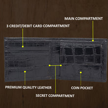 Load image into Gallery viewer, Teakwood Unisex Genuine Leather Dark Brown Wallet