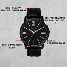 Load image into Gallery viewer, Teakwood Leather Black Men's Analog Watch