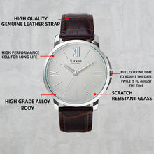Load image into Gallery viewer, Teakwood Leather Brown Men's Analog Watch