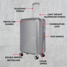 Load image into Gallery viewer, Teakwood Unisex Silver Trolley Bag - Large