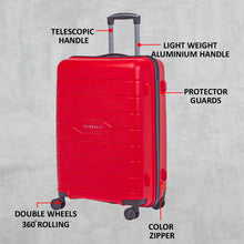 Load image into Gallery viewer, Teakwood Red Trolley Bag
