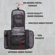 Load image into Gallery viewer, Teakwood Leathers Unisex Black Solid Toiletry Kit