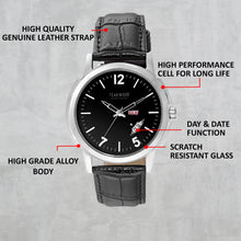 Load image into Gallery viewer, Teakwood leather Silver Men Analog Watch