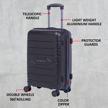 Load image into Gallery viewer, Teakwood Black Trolley Bag