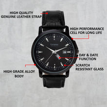 Load image into Gallery viewer, Teakwood Leather Black Men's Analog Watch