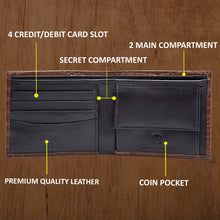 Load image into Gallery viewer, Teakwood Unisex Genuine Leather Wallet