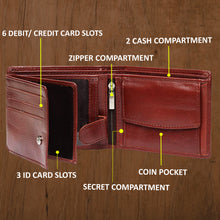 Load image into Gallery viewer, Teakwood Genuine Leather Wallet