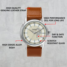 Load image into Gallery viewer, Teakwood Leather Tan Men's Analog Watch