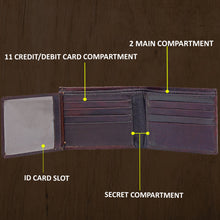 Load image into Gallery viewer, Teakwood Genuine Leather Brown Wallet