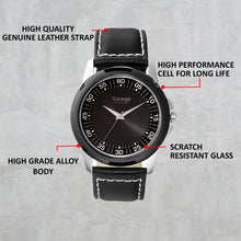 Load image into Gallery viewer, Teakwood leather Black Men Analog Watch