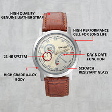 Load image into Gallery viewer, Teakwood Leather Off White Men's Analog Watch