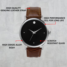 Load image into Gallery viewer, Teakwood Leather Brown Men's Analog Watch