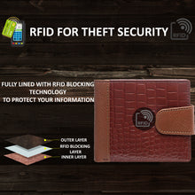Load image into Gallery viewer, Teakwood Unisex Genuine Leather Tan Bi Fold RFID Solid Wallet
