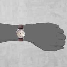 Load image into Gallery viewer, Teakwood leather Silver Men Analog Watch