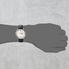 Load image into Gallery viewer, Teakwood leather Silver Men Analog Watch