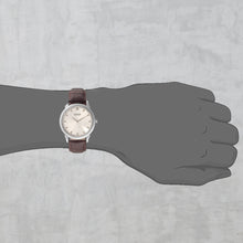 Load image into Gallery viewer, Teakwood leather Silver Men Analog Watch
