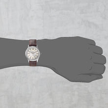 Load image into Gallery viewer, Teakwood leather Silver Men Analog Watch