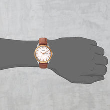 Load image into Gallery viewer, Teakwood leather Silver Men Analog Watch