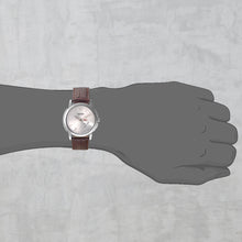 Load image into Gallery viewer, Teakwood leather Silver Men Analog Watch