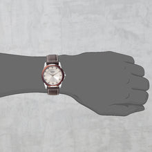 Load image into Gallery viewer, Teakwood leather Silver Men Analog Watch