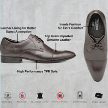 Load image into Gallery viewer, Teakwood Leather Men's Brown Derby Shoes