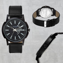Load image into Gallery viewer, Teakwood Leather Black Men's Analog Watch