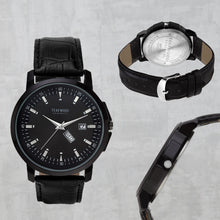 Load image into Gallery viewer, Teakwood Leather Black Men's Analog Watch